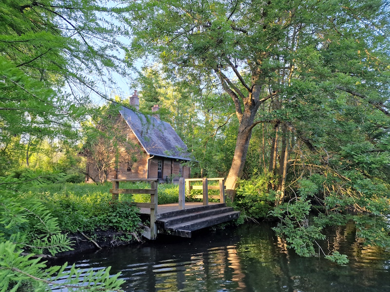 Une maison perdue au milieu de la végétation, entre Vert-le-Petit et Echarcon.